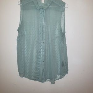 H & M Sheer Mesh Blouse